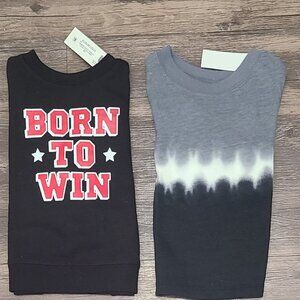 Boys Cotton Blend Combo Graphic Front Sweatshirt/Long Sleeve Tie Dye T Shirt New